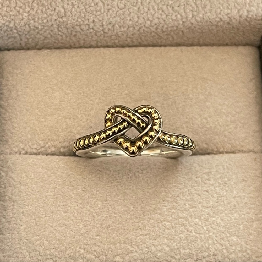 Lagos Small Two-Tone Heart Ring